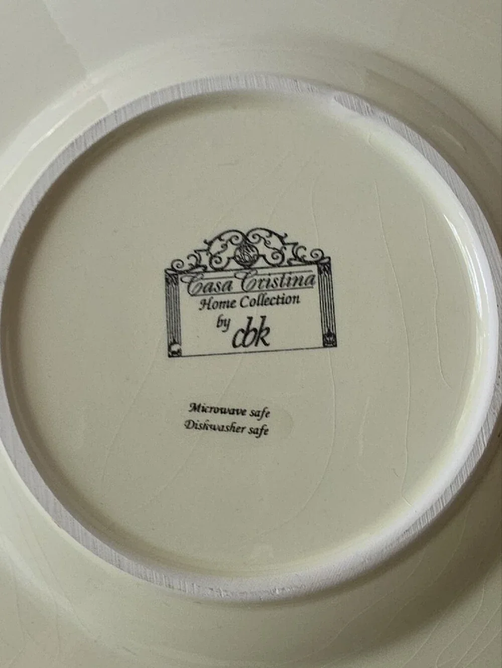 Hand-Painted Orange Floral Ceramic Serving Plate